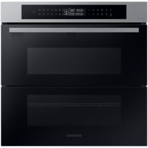 Cuptor incorporabil Bespoke Samsung NV7B4345VAS/U2, Electric, 76 l, Autocuratare catalitica, Dual Cook Flex, Display touch, Air sous vide,Natural Steam, SmartThings Cooking,...