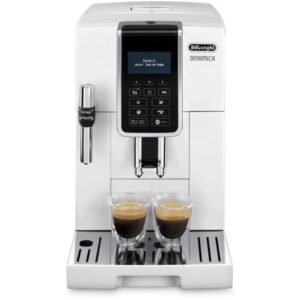 Espressor automat De’Longhi Dinamica ECAM 350.15.B, 1450W, 15 bari, Carafa pentru lapte, Alb