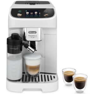 Espressor automat De’Longhi Magnifica PLUS ECAM 320.60.W 0132250016, 1450 W, 15 tipuri de bauturi,15 bari, tehnologie LatteCrema, Alb