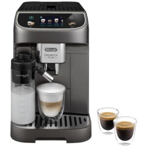Espressor automat De’Longhi Magnifica PLUS ECAM 320.70.TB 0132250019, 1450 W, 18 tipuri de bauturi, 15 bari, tehnologie LatteCrema, Negru Gri inchis