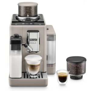 Espressor automat De’Longhi Rivelia EXAM 440.55.BG, 0132215474, 1450W, 15 tipuri de bauturi, 19 bari, 2 recipiente pentru boabe, Tehnologie Bean Adapt, Carafa cu tehnologie...