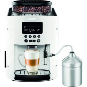 Espressor automat Krups Espresseria Automatic EA8161, 1450W, 15 bar, rezervor apa 1.7 l, rasnita 3 nivele, alb/negru