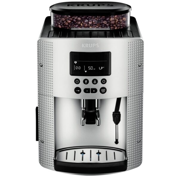 Espressor automat Krups Espresseria Essential EA815E70, 1450W, 15 bar, 1.7 l, display LCD, Argintiu