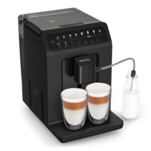 Espressor automat Krups Evidence Eco-Design EA897B10, 1450W, 15 bari, 8 retete de bauturi, rasnita metalica cu 5 setari, 3 trepte de temperatura, functie de abur&apa fierbinte,...