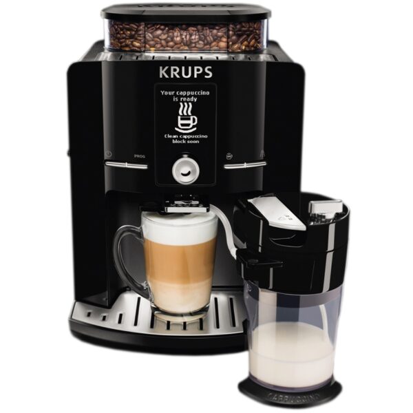 Espressor Automat Krups Latt'Espress EA829810, 1500W, 15 bar, ecran LCD, 260 g, 1.7L