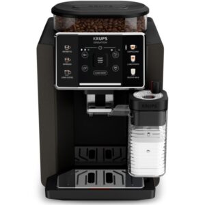 Espressor automat Krups Sensation Milk M50 EA912910, 1450W, 15 bari, 6 retete, ecran tactil, rezervor cafea 260g, rezervor apa detasabil 1.7l, 3 trepte temperatura, rasnita 3...