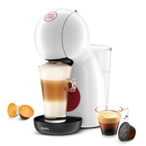Espressor cu capsule KRUPS NESCAFÉ® Dolce Gusto® Piccolo XS KP1A3110, 15 bari presiune, 1600 W, capacitate rezervor 0.8 L, functie Eco, alb & rosu