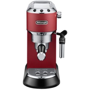 Espressor manual De'Longhi Dedica Style EC 685, 1300 W, 15 bari, 1.1 l, Slim, Rosu