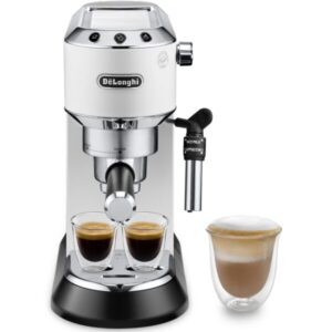 Espressor manual DeLonghi Dedica Style EC 685 W, 1300 W, 15 bari, 1.1 l, Slim, Alb