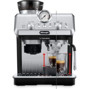Espressor manual De'Longhi La Specialista ARTE EC9155.MB, 1400 W, 15 bari, Negru argintiu