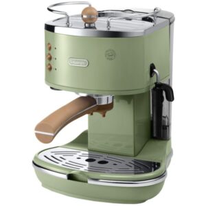 Espressor manual De'Longhi Vintage ECOV311.GR, 15 bari, Sistem Cappuccino, Verde