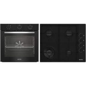 Pachet Cuptor incorporabil Arctic ARSE11130BD, 71 l, Electric, 6 functii, AquaDropClean, Grill, Timer, Clasa A + Plita incorporabila, Gaz, 4 Arzatoare, Aprindere electrica, Wok,...